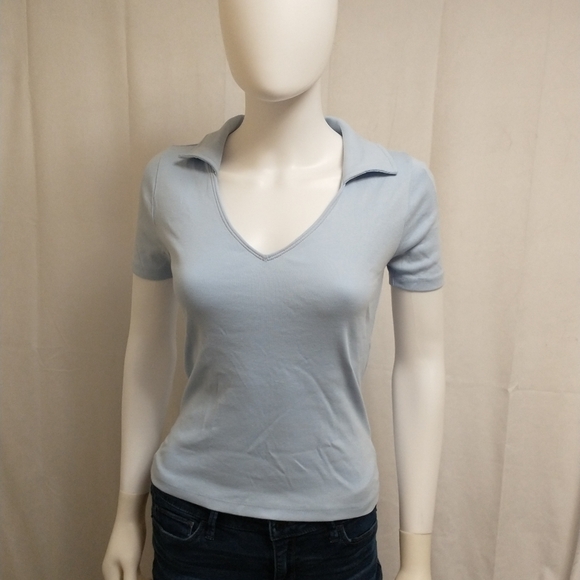 J. Crew Tops - J.Crew Short Sleeve Collard V-neck